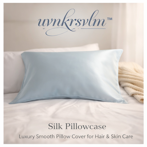 uvnkrsvlm™ Silk Pillowcase – Luxury Smooth Pillow Cover for Hair & Skin Care
